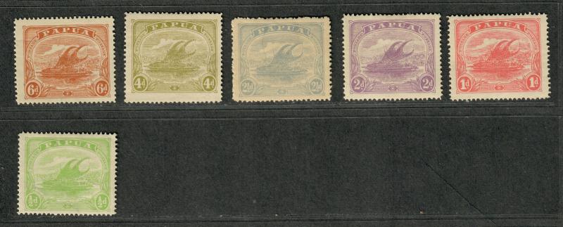 Papua New Guinea Sc#50-55 M/H/VF, Partial Set, Cv. $22.50