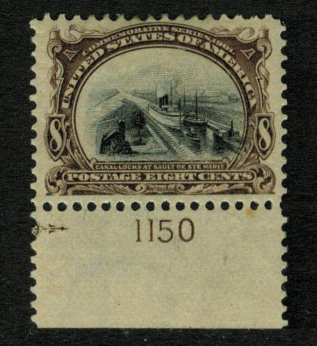 1901 Pan-American Expo Sc 298 MH plate no. CV $250