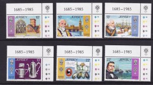 Jersey   #366-371  MNH  1985 Huguenot heritage