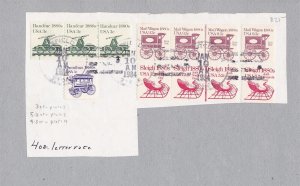 Used on Piece 9.3c Mail Wag 4 US #1903, 5.2 Sleigh 2, 3c Handcar Jan 10, 1984