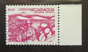 Nicaragua 1983 Scott 1304 CTO -  8.00 C$,  Agrarian Reform, Coffee