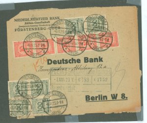 Germany 286 40 copies of 286 (5 front and 35 back) along with 6 copies 290 pay 5.11.23 domestic rate of 1 billion mark on 6.11.2