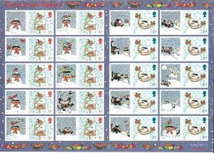 2005 Christmas Robins Royal Mail Smiler Sheet SG LS27 (10 x 1st & 10 x 2nd) U/M