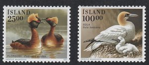 Iceland # 721-722, Birds - Ducks, Mint NH, 1/2 Cat.