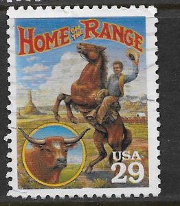 USA, 2869A, USED, LEGENDS OF THE WEST - HOME OF THE RANGE