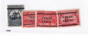 NEWFOUNDLAND # 127-130 VF-MNH MH MNG O/PRINTS