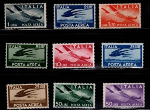 Italy Scott C106-C114 Unused set 7 MNH**,except C112 & C114 MH*