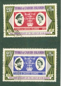 TURKS _ CAICOS 315-6 USED BIN $1.00