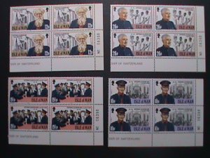 ISLE OF MAN-1983 SC#240-3 CENTENARY-SALVATION ARMY IMPRINT MNH PLATE-BLOCK-VF