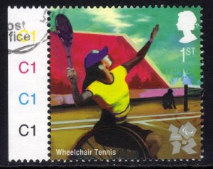GB 2011 QE2 1st Olympic & Paralympics Wheelchair Tennis used SG 3200 ( R975 )