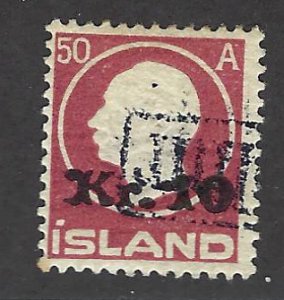 Iceland SC#140 Used Rev F-VF SCV$40.00...Worth a Close Look!