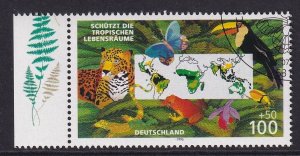 Germany  #B801  cancelled   1996  preservation of tropical habitats