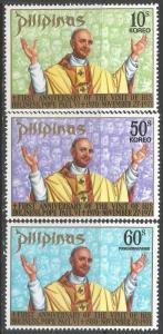 PHILIPPINES 1144-45 C106 MNH POPE Z4138-12