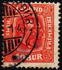 Iceland. 1907 10a S.G.114 Fine Used