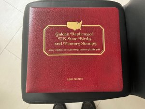 PCS Golden Replicas Of US State Birds And Flower Stamps