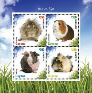 Guyana - 2014 - Guiana Pig -  Sheet Of 4 - MNH 