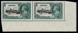 GRENADA GV SG145k, ½d black & green, NH MINT. Cat £85. KITE and VERTICAL LOG