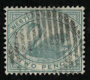 Western Australia, 1890-1893, Black Swan, 2 pence (T-9207)