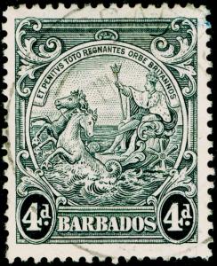 BARBADOS SG253b, FINE USED. Cat £70. PERF 13½ x 13. CURVED LINE AT TOP RIGHT.