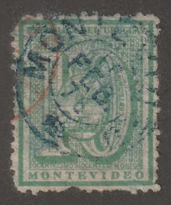 Uruguay, Stamp, scott#36,  used, hinged,  10, green