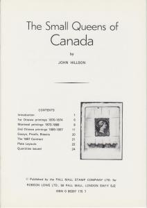 The Small Queens of Canada, by John Hillson, NEW