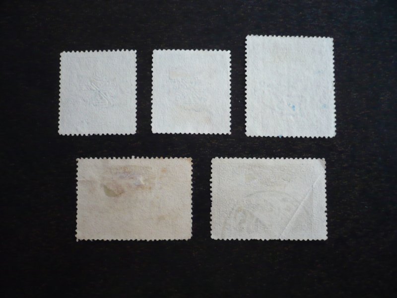 Stamps - India - Hyderabad - Scott# 39-43 - Used Part Set of 5 Stamps