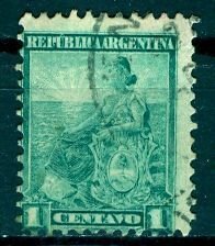 Argentina; 1899: Sc. # 123: Used Perf. 11 1/2 Single Stamp