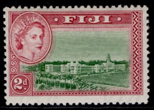 FIJI QEII SG283, 2d green & magenta, NH MINT.