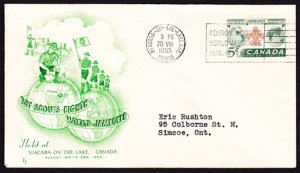 CANADA SC#356 World Boy Scouts Jamboree (1955) FDC (Green)