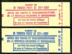 NEW CALEDONIA : 1973. Scott #402, C99 Both Complete Booklets of 10. Scarce VFMNH