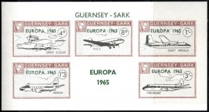 1965 Cinderella Commodore Shipping Company Guernsey Sark Europa Souvenir Sheet