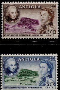 Antigua #127-128 Restoration of Nelson's H.Q. Set MVLH