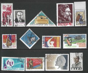 Russia 25 different commemoratives Used SC:$6.25+