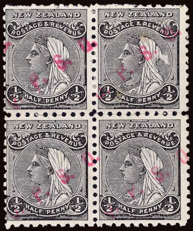 New Zealand Scott O9 Gibbons O4 Block of Stamps