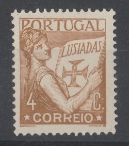 1931 PORTUGAL LUSIADAS 4c Horizontal Dotted Paper Mint MH* Stamp A29P28F40281-