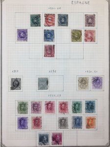 Spain 1860s/1950s MH Used Collection on Pages(Apx 150+Items) UK3837