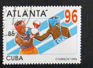 CUBA Sc# 3725  ATLANTA SUMMER OLYMPICS sports 85c Boxing 1996 used cto