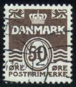 Denmark #494 Numeral, used (0.25)