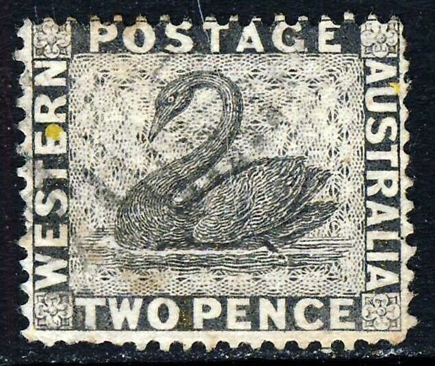 WESTERN AUSTRALIA QV 1888 2d. Grey Perf.14 Wmk Crown CA Sideways SG 104 VFU