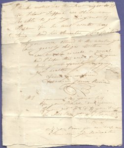 NEWPORT, R.I. 1823 STAMPLESS FOLDED LETTER, GREEN OVAL, POSTAL HISTORY COVER.