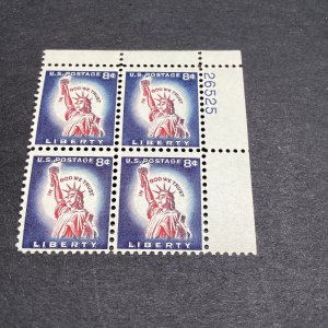 Scott#1042-Statue Of Liberty-Plate Block Of 4-MNH 1958-US Buyers Choice Of 1