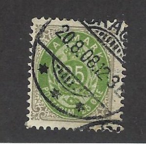 Denmark  SC#50 Used F-VF SCV$19.50.....Great Opportunity!