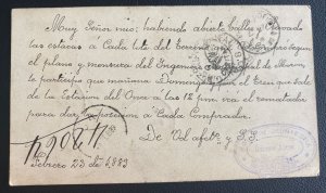 1889 Buenos Aires Argentina Postal Stationery Postcard  Cover To Paraguay