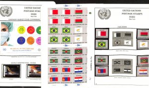 United Nations Stamp Collection in White Ace Album, Mint NH, 2020-2022