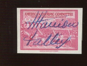 MARION TALLEY OPERA SINGER & ACTRESS SIGNED 1940 OLYMPIC STAMP (BX 3582)