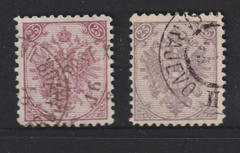 Bosnia & Hertzog. a pair if 25k used from 1879