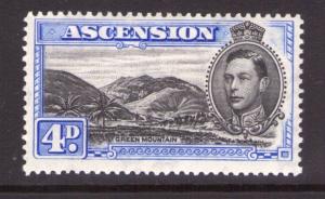 ASCENSION George VI SG42c 4d Blk/ultramarine ,single, multi-colour L/hinged