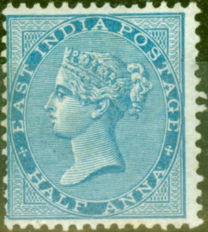 India 1865 1/2a Blue SG54 Fine Mtd Mint