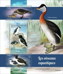 TOGO - 2023 - Water Birds - Perf 3v Sheet - Mint Never Hinged