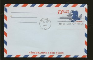 USA SC#UC39 JFK Aerogramme First Day Cover Used